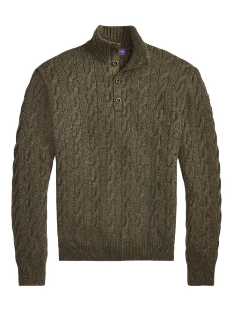 Ralph Lauren Purple Label cable-knit high-neck sweater Brown 790965749005