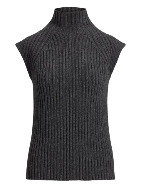 Ralph Lauren Collection ribbed high-neck sleeveless top Grey 290P03779003