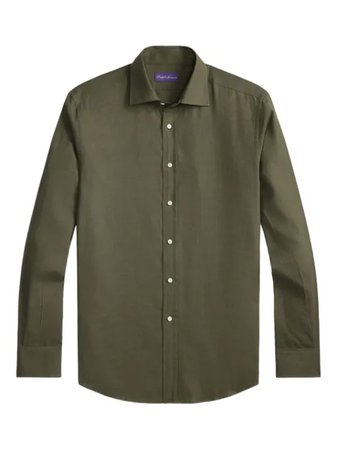 Ralph Lauren Purple Label long-sleeves cotton shirt Green 790982382001