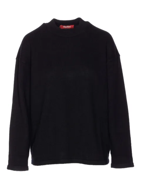 Max Mara crew-neck side-split sweater Black 2526366102600