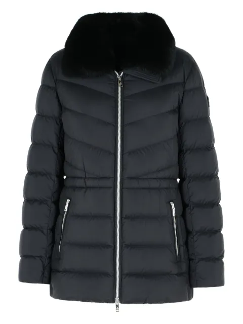 Moose Knuckles fur-trimmed quilted jacket Black M35LJ167S