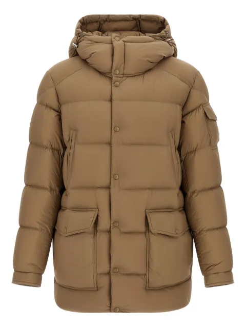 Moncler hooded padded coat Brown L20911A00256597YD