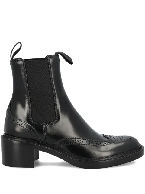 Saint Laurent 50mm Vicent leather brogue chelsea boots Black 841133AAE8L1000