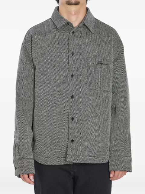 Jacquemus Molino pointed-collar buttoned shirt jacket Grey SHM00543AW00664