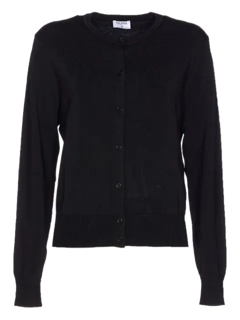 Filippa K button-front crew-neck cardigan Black 317981433