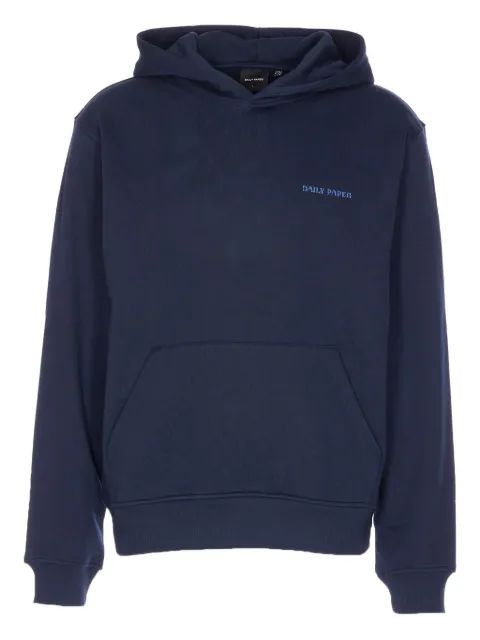 Daily Paper Candle Label kangaroo-pocket print hoodie Blue 2521106