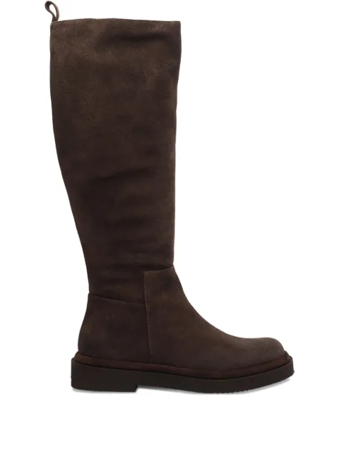 Paloma Barceló zip-detail suede boots Brown 281904BROWN