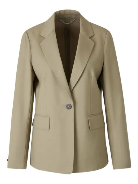 Peserico single-button flap-pocket blazer Green S0166303472