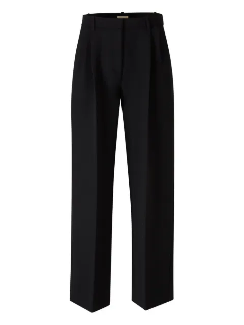 KHAITE pleated high-waisted trousers Black 31784114