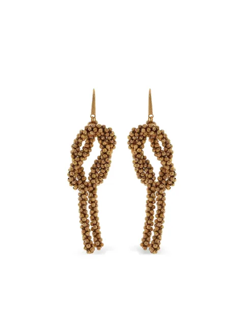 Brunello Cucinelli knot-detail drop earrings Gold MORW9LA61C426