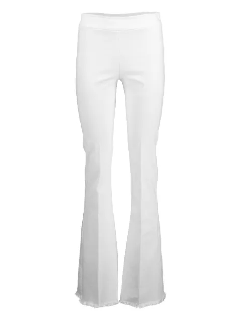 Avenue Montaigne Bellini frayed-hem flared trousers White BELLINIF142122SPRNG
