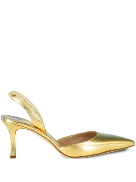 Manolo Blahnik 70mm Carolyne pumps Gold 22315617103