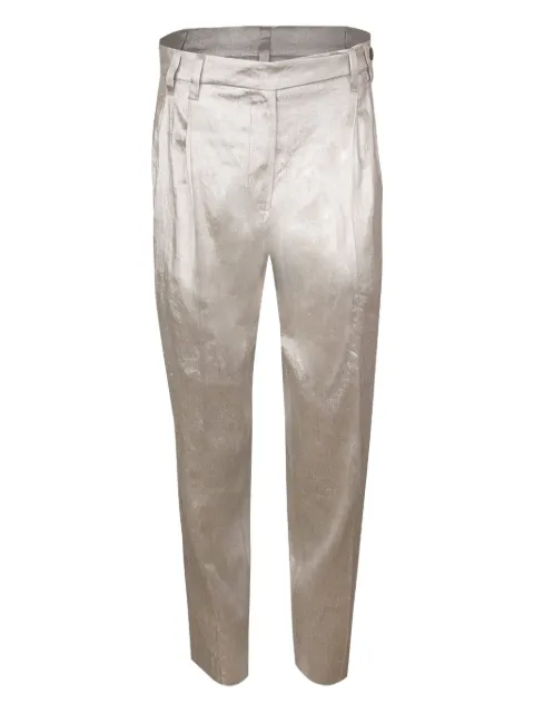 Brunello Cucinelli metallic pleated pants Silver ML155P8609C281