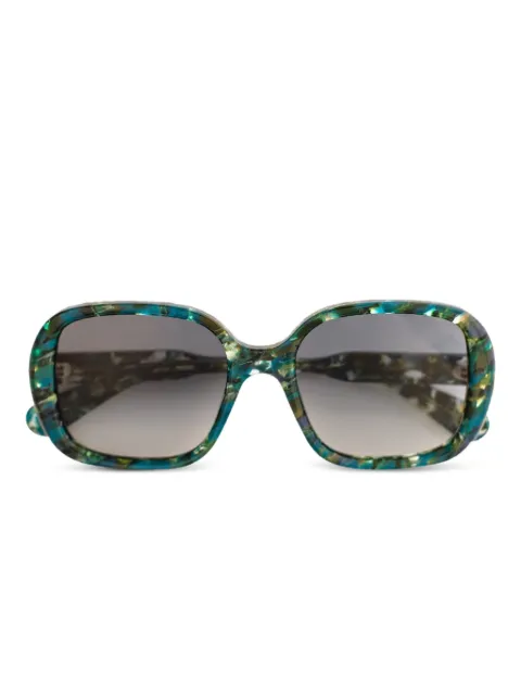 Chloé Eyewear patterned square-frame sunglasses Green CH0222S004