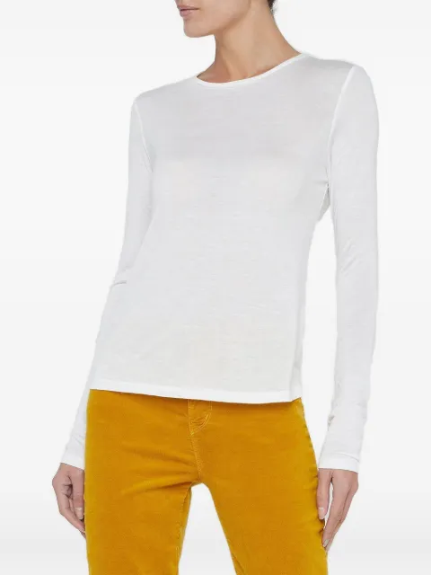 L'Agence Ayla long-sleeve round-neck T-shirt White 5791MJJWHIT