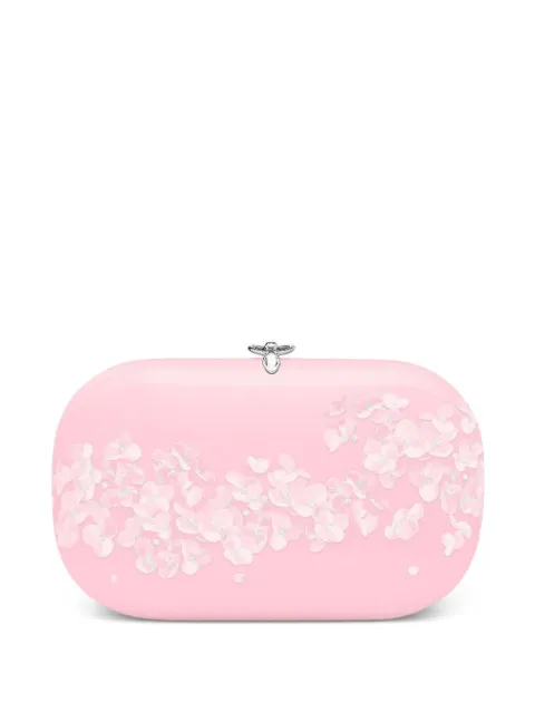 Jeffrey Levinson Elina Plus floral-embellished oval clutch Pink EP6050CBABYPINK