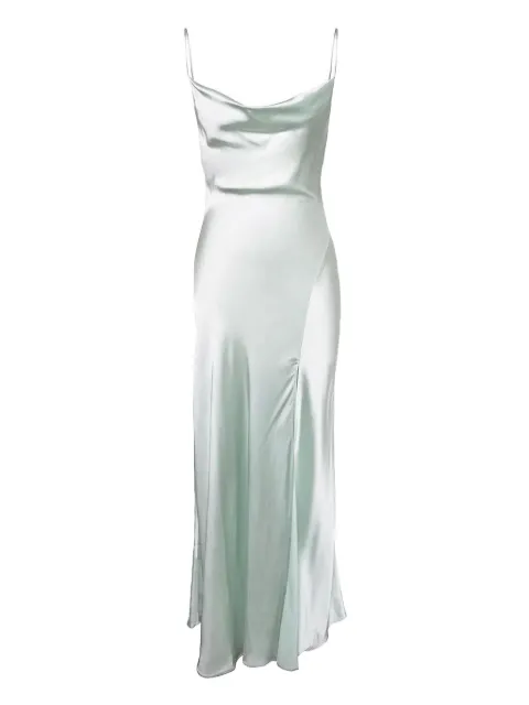 SIMKHAI Finley cowl-neck satin gown Green 2211070Q