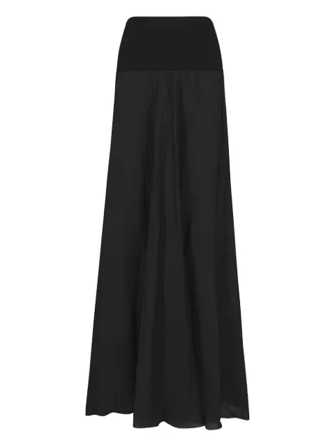 Johanna Ortiz pleated elastic-waist skirt Black PT02767BLACK