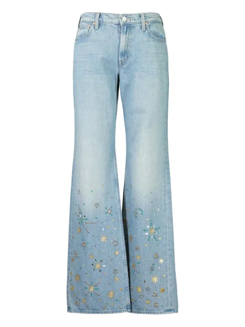 MOTHER The Bookie Heel embellished jeans Blue 108651085RGM