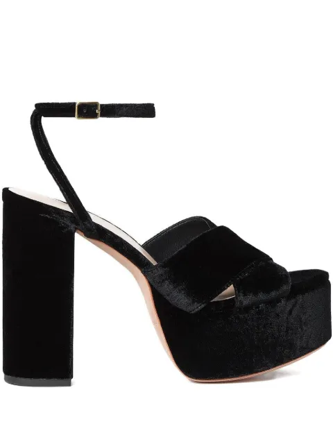Loeffler Randall 130mm Loretta platform sandals Black LORETTAVLBLACK