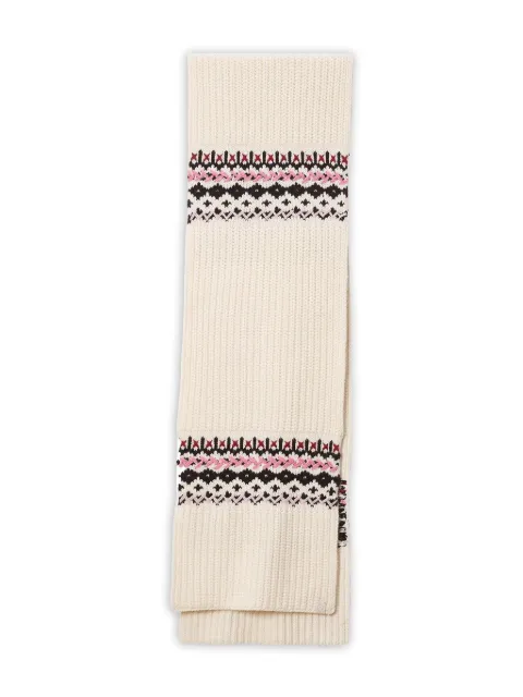rag & bone Leigh fair-isle ribbed scarf Neutrals WJK24F011EC11IVORY