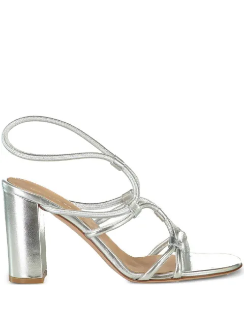 Gianvito Rossi 85mm knotted leather sandals Silver G3258085RICNPSARGE