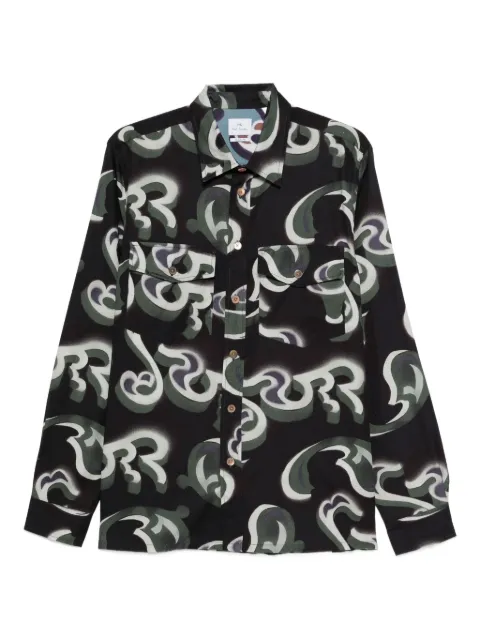 PS Paul Smith abstract-print long-sleeved shirt Black M2R647XT22496