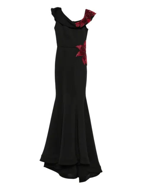 AAVVA sequin-embellished fishtail dress Black AV1409