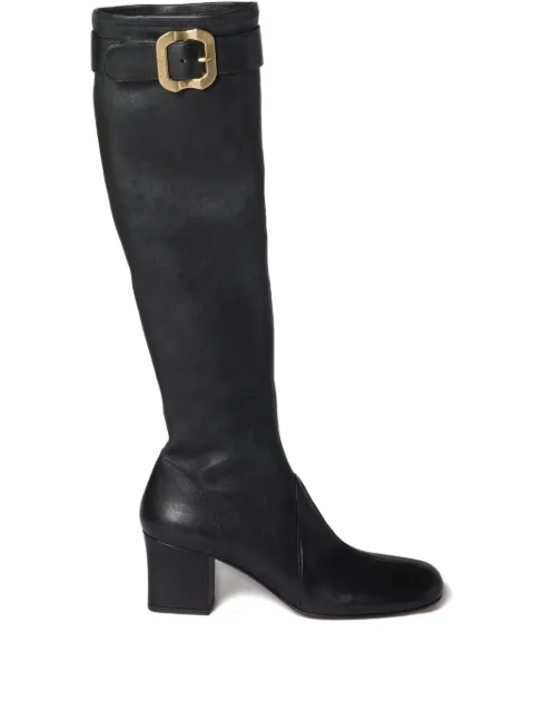Miu Miu nappa leather boots with buckle Black 5W548EFA065038