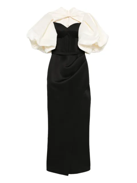 AAVVA off-shoulder corset dress Black AV1241
