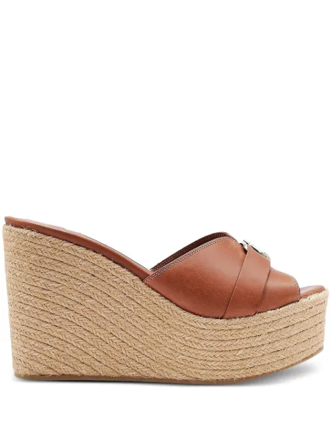 Jimmy Choo Leda wedge sandals Brown LEDAWEDGE100FDZ
