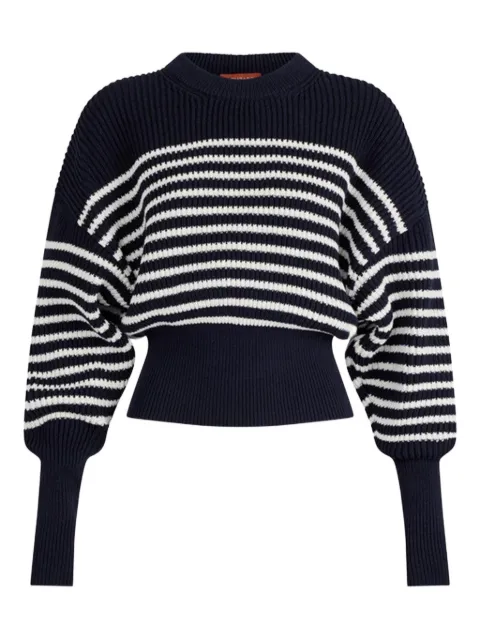 Altuzarra stripe-pattern crew-neck sweater Black F1258809406101