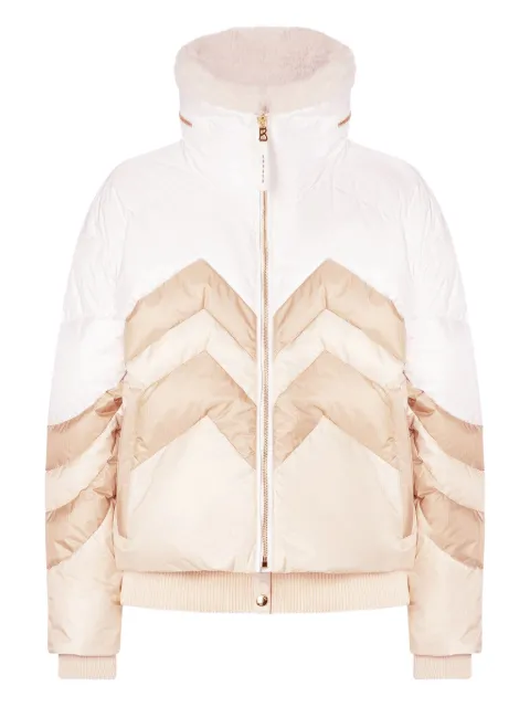 BOGNER Valea chevron-pattern quilted ski jacket White 31568924VALEA1D