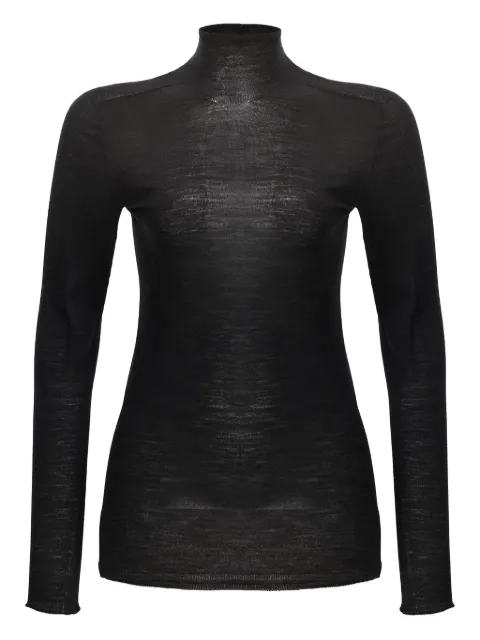 Carolina Herrera sheer turtleneck top Black F2412N214KWV001