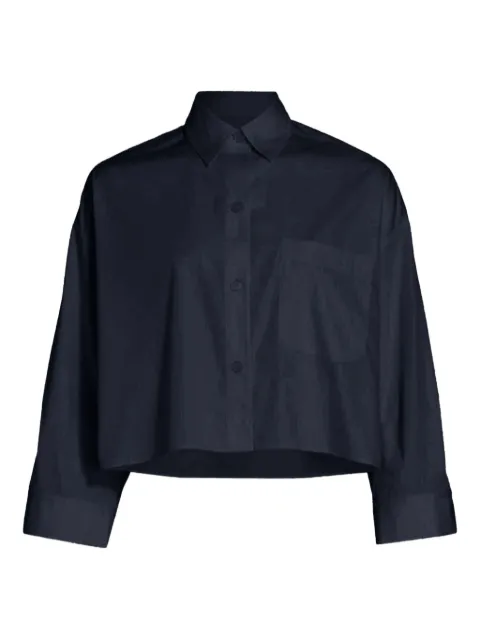 TWP Superfine pocket cropped shirt Blue C051604W005MNT