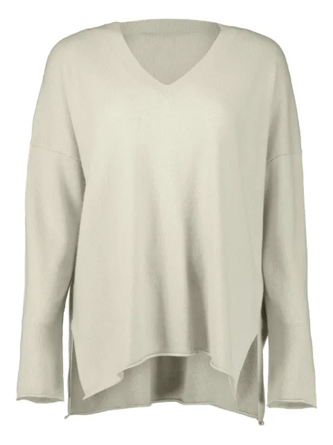 Allude v-neck side-split sweater Neutrals 2521110040