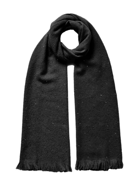 Jane Carr The Krug fringed scarf Black 2403877526