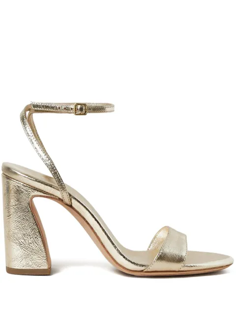 Loeffler Randall 90mm ankle-strap block-heel sandals Gold MALIACMCHMPN