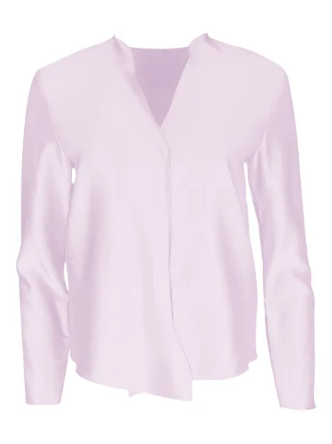 Peter Cohen long-sleeve V-neck shirt Purple 3975FPLOTUS