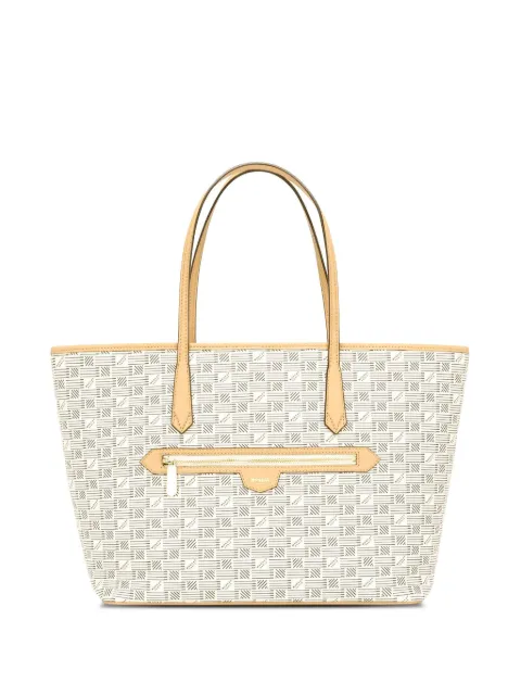 Moreau Monaco monogram-pattern tote bag Neutrals MOTOTEMDMBIONETCHMPCAPHONEY
