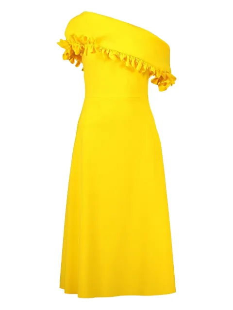 Greta Constantine Lofiyah one-shoulder ruffled dress Yellow LOFIYAHMARIGOLD
