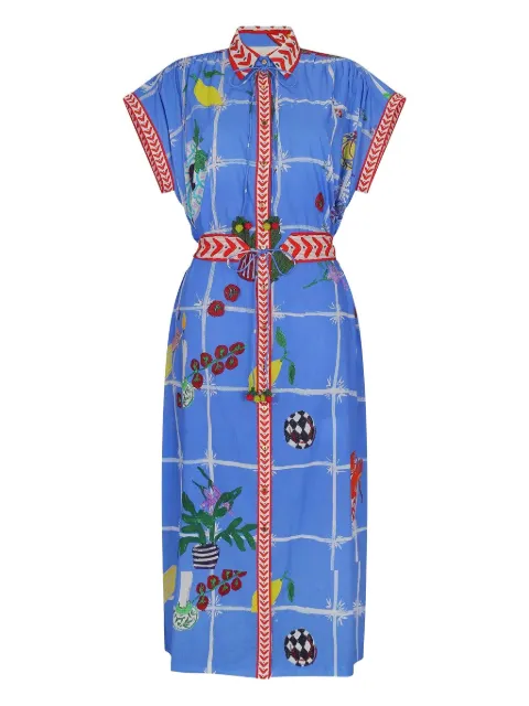 Carolina K Valerie dress Blue 325SA24PICB
