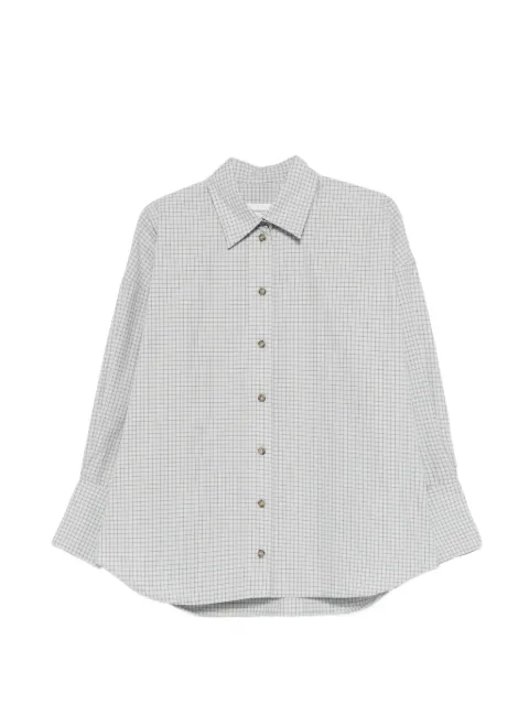 Brandon Maxwell checkered boyfriend shirt Grey TP592PS26B