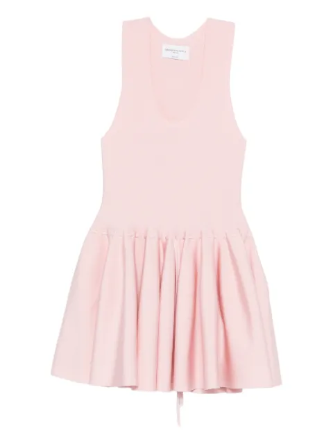 Brandon Maxwell tulip knit mini dress Pink KN434PS26