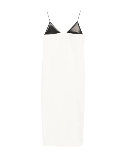 Brandon Maxwell contrasting-panel midi dress Neutrals DR822PS26