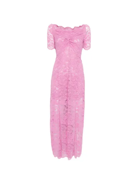 Rabanne off-shoulder lace midi dress Pink 26PJRO106PA0170