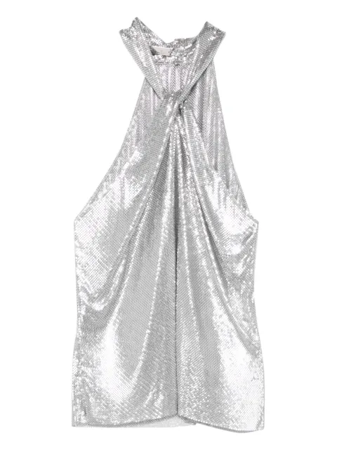 Rabanne halterneck chainmail blouse Silver 26PITO160MH0004