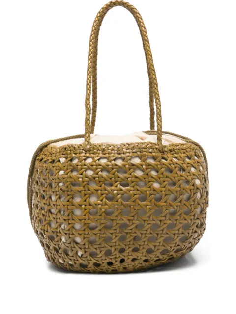 DRAGON DIFFUSION Juventus interwoven shoulder bag Green 8970