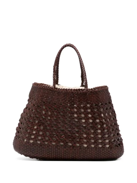 DRAGON DIFFUSION Santa Cano woven leather tote bag Brown 8881