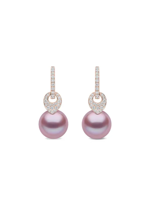 Yoko London 18K rose gold Jazz pearl and diamonds earrings Pink JZ1007E9FN